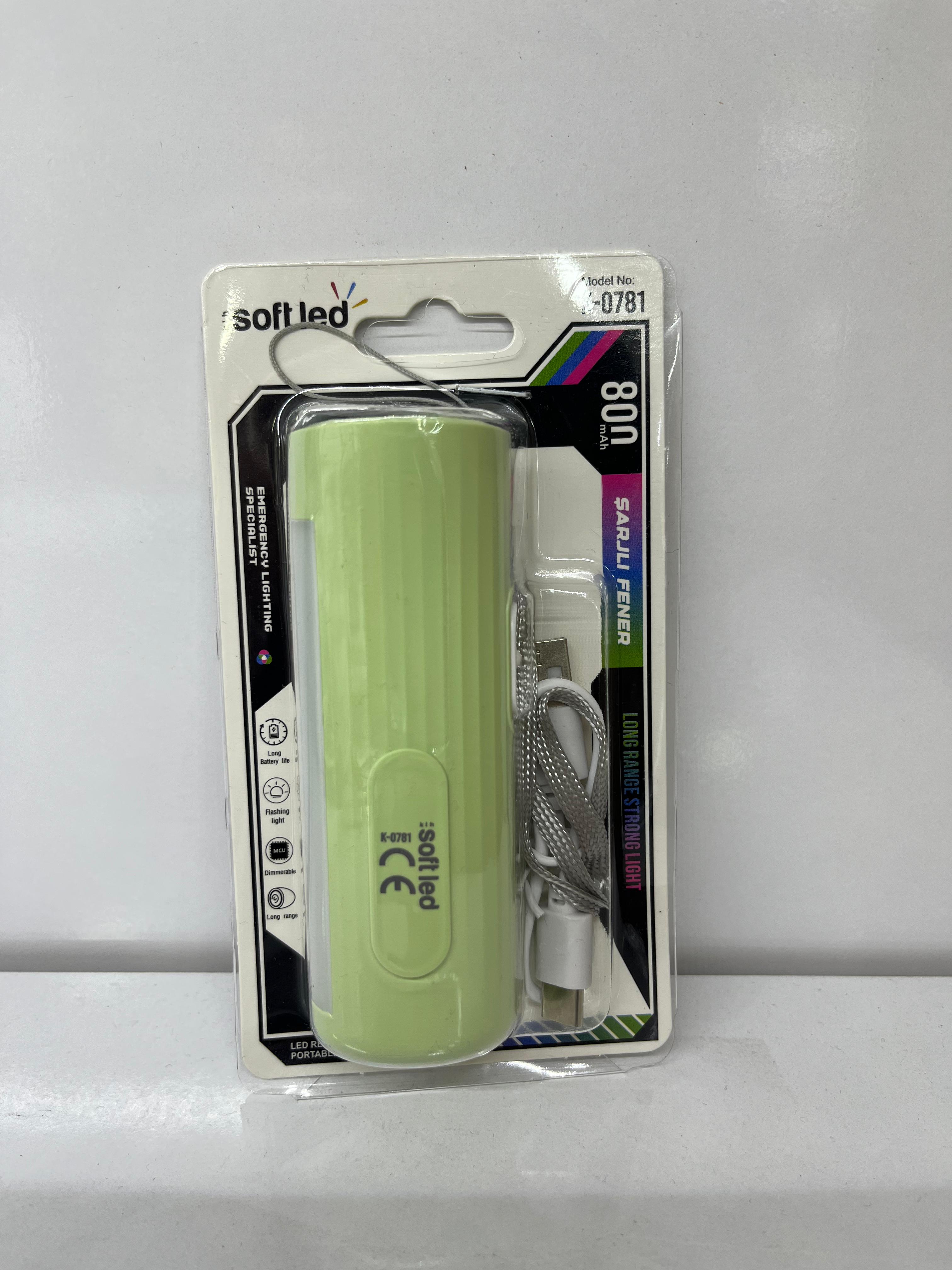 SOFT LED ŞARJLI EL FENERİ  PK:60